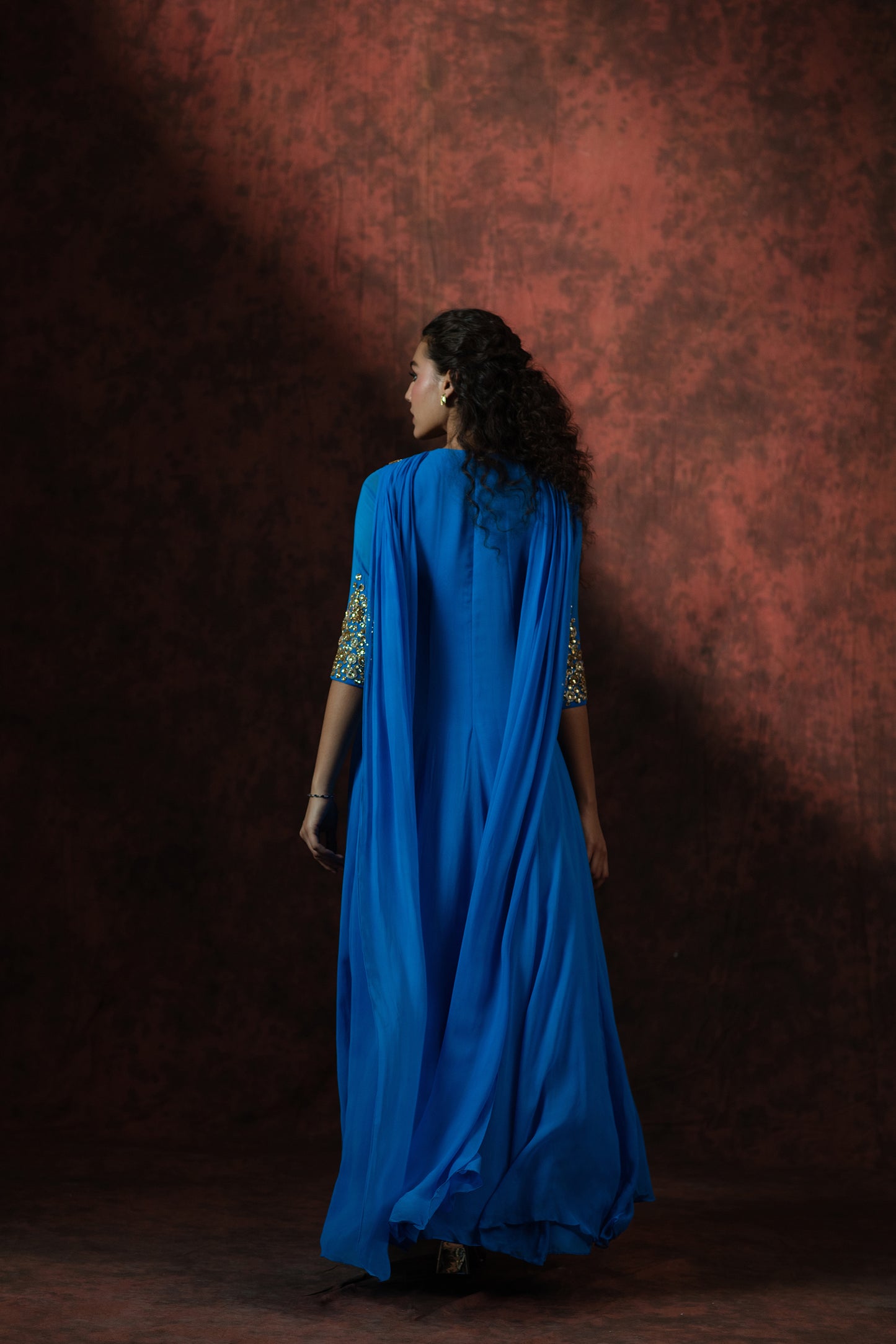 Sapphire Embrace Gown