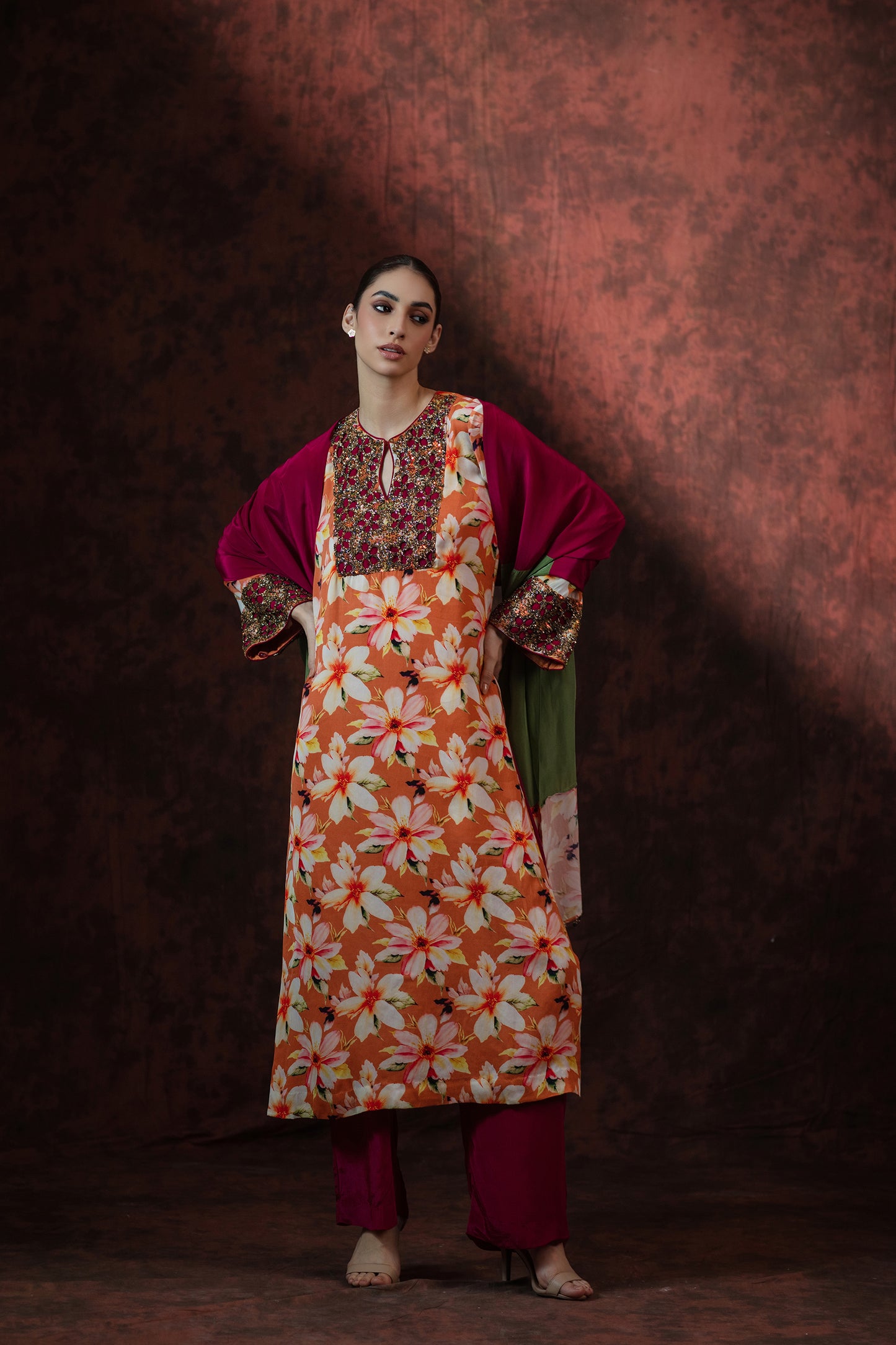 Cosmos Bloom Kurta Set