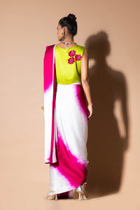 Lustrous Pre Draped Pink Saree