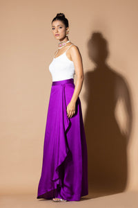 Afterglow Purple Draped Skirt