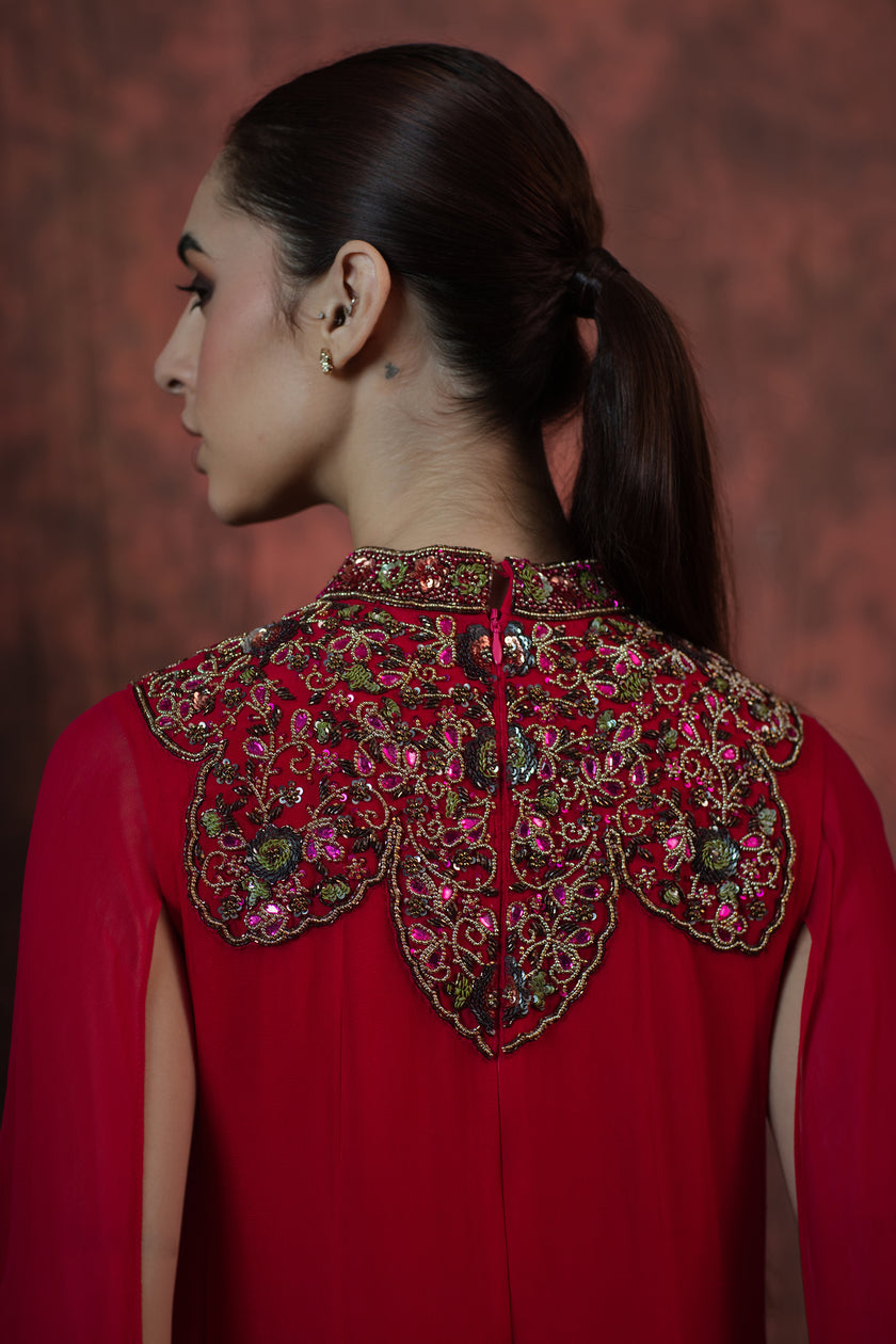 Pink Sandstorm Hand Embroidered Gown