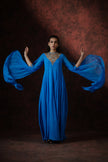 Sapphire Embrace Gown