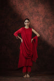 Rouge Radiance Draped Ensemble