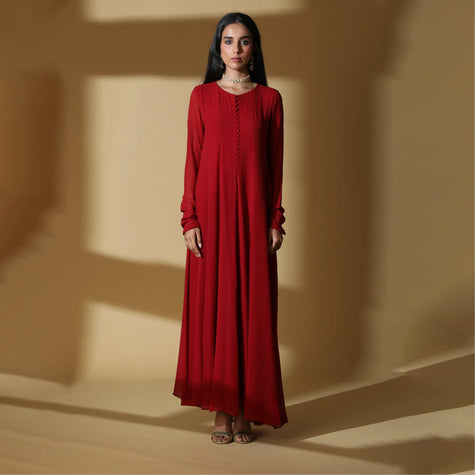 Classic Wine Red Gown