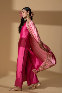 Classic Chanderi with Embroidered Jacket Set
