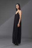 Black Bordeaux Airy Long Dress